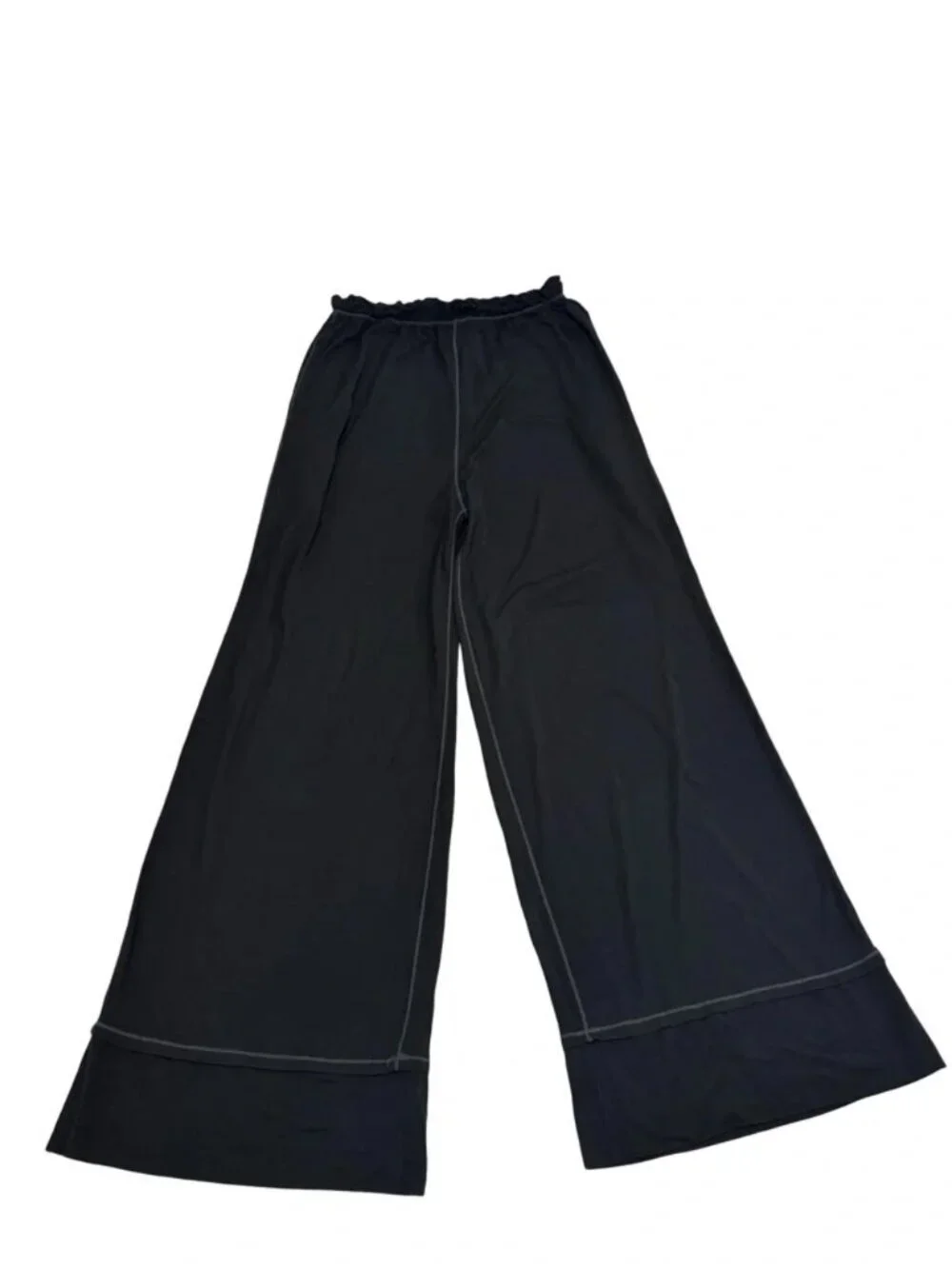 FREE PEOPLE- WOMEN'S SMALL -BLACK ELASTIC WAIST PULL-ON LOUNGE PANTS Size XS